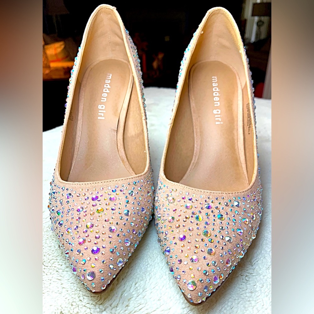 Pink Jeweled pumps by Madden Girl